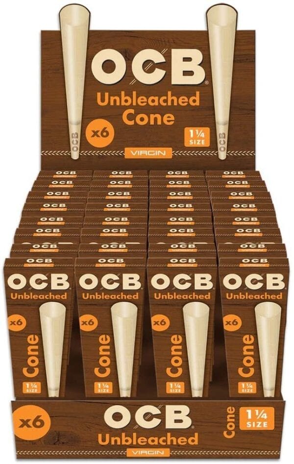 OCB UNBLEACHED CONE VIRGIN 1 1/4 SIZE 32X6