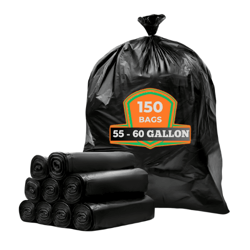 55 GALLON HEAVY DUTY TRASH BAGS-150 BAGS