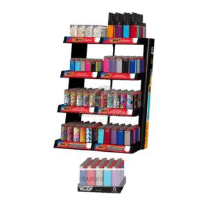 BIC LIGHTER 8 TRAY DISPLAY WITH FREE LIGHTER