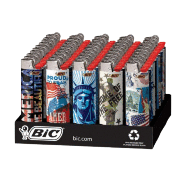 BIC LIGHTER DESIGNER 50CT AMERICANA (LCWB199-L)