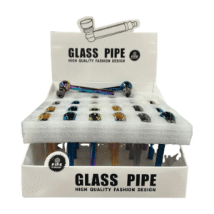 GLASS PIPE W SCREEN DISPLAY 24CT