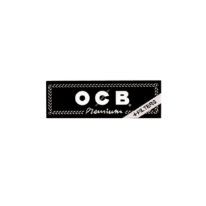 OCB PREMIUM SLIM BLACK ROLLING PAPERS+TIPS - 1 1/4