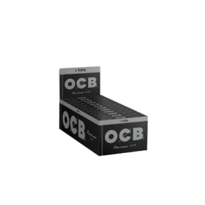OCB PREMIUM BLACK ROLLING PAPERS+TIPS - 1 1/4