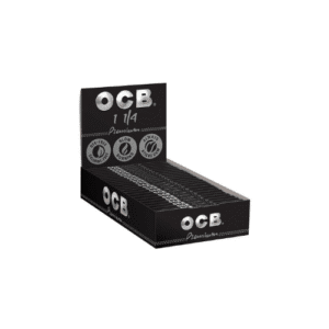 OCB SLIM PREMIUM BLACK ROLLING PAPER- 1 1/4