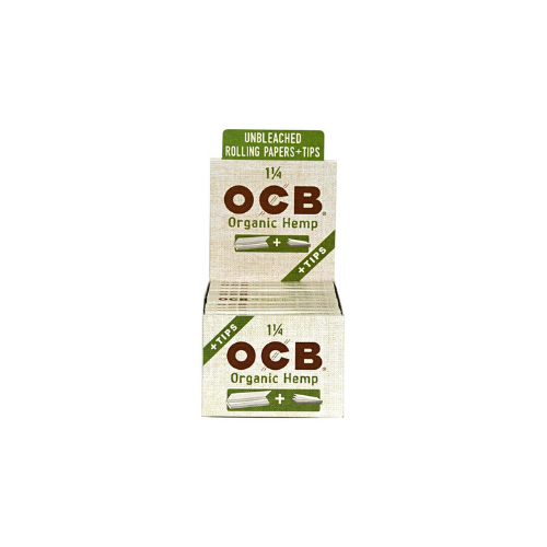 OCB UNBLEACHED ORGANIC HEMP ROLLING PAPER+TIPS