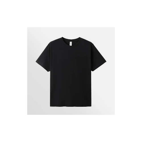 T-SHIRT BLACK 6XL ROUND NACK