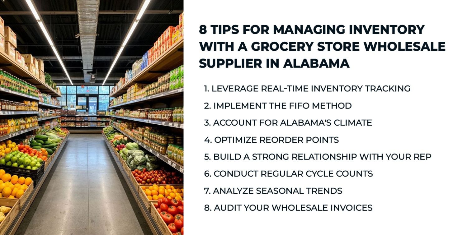 Managing Inventory with a Grocery Store Wholesale Supplier in Alabama